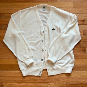 Vintage Lacoste grandpa cardigan